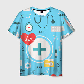 Мужская футболка 3D с принтом Лучший доктор в Санкт-Петербурге, 100% полиэфир | прямой крой, круглый вырез горловины, длина до линии бедер | doctor | medic | врач | врачи | доктор | мед брат | мед сестра | медик | профессия | суперврач | терапевт