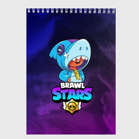 Скетчбук с принтом BRAWL STARS LEON SHARK в Санкт-Петербурге, 100% бумага
 | 48 листов, плотность листов — 100 г/м2, плотность картонной обложки — 250 г/м2. Листы скреплены сверху удобной пружинной спиралью | 8 bit | 8 бит | bibi | brawl stars | crow | el brown | leon | leon shark | max | mr.p | phoenix | sally leon | shark | sprout | stars | virus | werewolf | акула | биби | вирус | ворон | леон | оборотень | пингвин