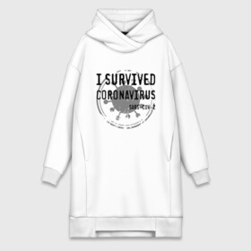 Платье-худи хлопок с принтом I SURVIVED CORONAVIRUS в Санкт-Петербурге,  |  | coronavirus | covid | covid 19 | covid19 | epidemic | ncov | pandemic | quarantine | survived | вирус | карантин | корона | коронавирус | пандемия | пережил | пережила | пересидел | пересидела | эпидемия