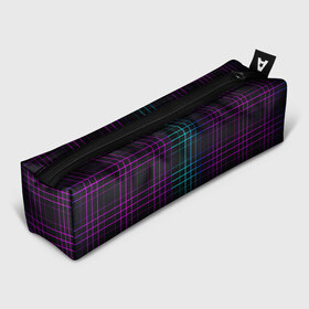 Пенал 3D с принтом Neon cell в Санкт-Петербурге, 100% полиэстер | плотная ткань, застежка на молнии | геометрия | градиент | квадраты | клетка | клетчатый | линии | неоновый | полосы | популярный | разноцветный | решетка | сетка | текстура | фиолетовый | шотландка | яркий