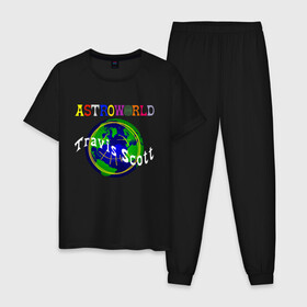 Мужская пижама хлопок с принтом ASTROWORLD | ТРЕВИС СКОТ (Z) в Санкт-Петербурге, 100% хлопок | брюки и футболка прямого кроя, без карманов, на брюках мягкая резинка на поясе и по низу штанин
 | 21 savage | astroworld | hip hop | juice wrld | quavo | rap | the weeknd | travis scott | астроворд | астроворлд | джеймс блейк | дрейк | кид кади | реп | рэп | стиви уандер | тревис скот | фрэнк оушен