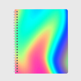 Тетрадь с принтом GRADIENT в Санкт-Петербурге, 100% бумага | 48 листов, плотность листов — 60 г/м2, плотность картонной обложки — 250 г/м2. Листы скреплены сбоку удобной пружинной спиралью. Уголки страниц и обложки скругленные. Цвет линий — светло-серый
 | Тематика изображения на принте: abstract | abstraction | texture | абстракция | геометрия | иллюзия | обман зрения | оптический узор | текстура