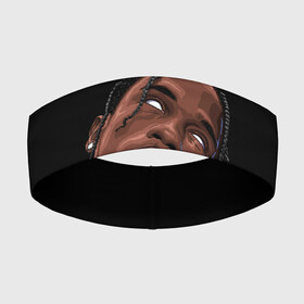 Повязка на голову 3D с принтом Travis Scott в Санкт-Петербурге,  |  | astronomical | astroworld | astroworld travis scott | fortnite | travis scott | концерт | концерт fortnite | космос | рэпер | тревис | трэвис скотт | фортнайт