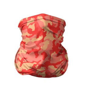 Бандана-труба 3D с принтом Оранжевый камуфляж в Санкт-Петербурге, 100% полиэстер, ткань с особыми свойствами — Activecool | плотность 150‒180 г/м2; хорошо тянется, но сохраняет форму | Тематика изображения на принте: camouflage | camuflage | kamouflage | orange | pink | абстракция | камуфляж | комуфляж | оранжевый | пятна | розовый