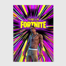 Постер с принтом TRAVIS SCOTT+FORTNITE в Санкт-Петербурге, 100% бумага
 | бумага, плотность 150 мг. Матовая, но за счет высокого коэффициента гладкости имеет небольшой блеск и дает на свету блики, но в отличии от глянцевой бумаги не покрыта лаком | america | astro jack | astroworld | cactus jack | fortnite | fortnite 2 | fortnite х | rap | travis scott | usa | wish you were here | америка | астро джек | зарубежный реп | кактус джек | реп | сша | трэвис скотт | фортнайт | фортнайт 2