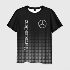 Мужская футболка 3D с принтом MERCEDES-BENZ  в Санкт-Петербурге, 100% полиэфир | прямой крой, круглый вырез горловины, длина до линии бедер | Тематика изображения на принте: amg | auto | brabus | mercedes | sport | авто | автомобиль | автомобильные | амг | брабус | бренд | марка | машины | мерседес | спорт