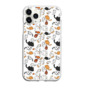Чехол для iPhone 11 Pro Max матовый с принтом кошачьи валяния в Санкт-Петербурге, Силикон |  | белая кошка | белый | кот | кошачьи потягушки | кошка | милая мордочка | милота | рыжая кошка | рыжий | чёрная кошка | чёрный