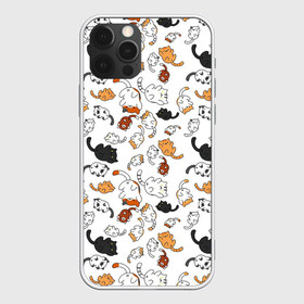 Чехол для iPhone 12 Pro Max с принтом кошачьи валяния в Санкт-Петербурге, Силикон |  | белая кошка | белый | кот | кошачьи потягушки | кошка | милая мордочка | милота | рыжая кошка | рыжий | чёрная кошка | чёрный