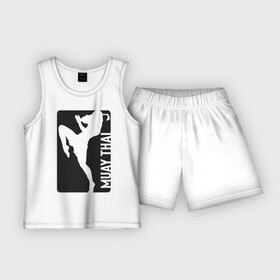 Детская пижама с шортами хлопок с принтом Muay Thai в Санкт-Петербурге,  |  | boxing | fight | kickboxing | mma | muay thai | бои без правил | мма | муай тай | тайский бокс