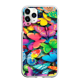 Чехол для iPhone 11 Pro матовый с принтом Радужный рой в Санкт-Петербурге, Силикон |  | бабочка | бабочки | белый | бирюзовый | зеленый | красный | розовый | серый | синий | фиолетовый | яркий цвет