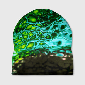 Шапка 3D с принтом Кислотные разводы краски в Санкт-Петербурге, 100% полиэстер | универсальный размер, печать по всей поверхности изделия | doodling | pattern | textures | tiles | абстракция | бирюзовый | градиент | детали | дудлинг | зеленый | капли | кислота | кляксы | коллаж | коричневый | краска | микс | паттерны | полоски | пятна | салатный | смесь