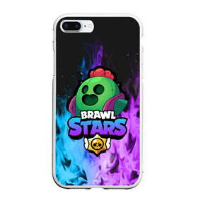 Чехол для iPhone 7Plus/8 Plus матовый с принтом Brawl Stars SPIKE в Санкт-Петербурге, Силикон | Область печати: задняя сторона чехла, без боковых панелей | 8 bit | 8 бит | bibi | brawl | brawl stars | crow | leon | spike | sprout | stars | бравл | бравл старс | браво старс | игра | компьютерная | кров | леон | онлайн | старс