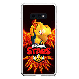 Чехол для Samsung S10E с принтом BRAWL STARS CROW ВОРОН в Санкт-Петербурге, Силикон | Область печати: задняя сторона чехла, без боковых панелей | bibi | brawl stars | coach mike | crow | leon | leon shark | max | mecha crow | mr.p | phoenix | sally leon | spike | sprout | unicorn | virus 8 bit | werewolf | ворон | оборотень | пингвин