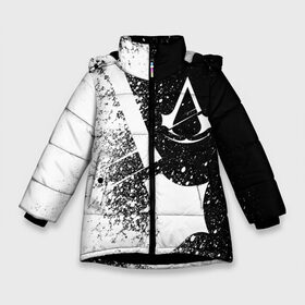 Зимняя куртка для девочек 3D с принтом Assassin’s Creed [03] в Санкт-Петербурге, ткань верха — 100% полиэстер; подклад — 100% полиэстер, утеплитель — 100% полиэстер. | длина ниже бедра, удлиненная спинка, воротник стойка и отстегивающийся капюшон. Есть боковые карманы с листочкой на кнопках, утяжки по низу изделия и внутренний карман на молнии. 

Предусмотрены светоотражающий принт на спинке, радужный светоотражающий элемент на пуллере молнии и на резинке для утяжки. | ezio | game | ubisoft | ассасин крид | кредо ассасина | эцио