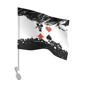 Флаг для автомобиля с принтом Масть в Санкт-Петербурге, 100% полиэстер | Размер: 30*21 см | black | covid 19 | pandemic | red | virus | white | белый | вирус | коронавирус | красный | масть | черный | эпидемия