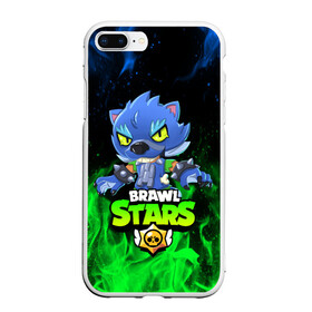 Чехол для iPhone 7Plus/8 Plus матовый с принтом BRAWL STARS LEON WEREWOLF в Санкт-Петербурге, Силикон | Область печати: задняя сторона чехла, без боковых панелей | bibi | brawl stars | coach mike | crow | leon | leon shark | max | mecha crow | mr.p | phoenix | sally leon | spike | sprout | unicorn | virus 8 bit | werewolf | ворон | оборотень | пингвин