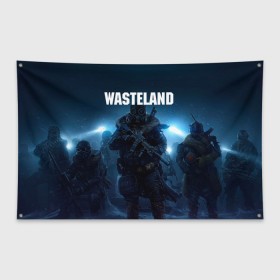 Флаг-баннер с принтом Wasteland 3 в Санкт-Петербурге, 100% полиэстер | размер 67 х 109 см, плотность ткани — 95 г/м2; по краям флага есть четыре люверса для крепления | game wasteland 3 | post apocalyptic | wasteland | wasteland 2 | wasteland 3 | вастеленд | вестерленд | вестленд | вэстелэнд | игра wasteland | постапакалипсис | пустошь | ядерная зима