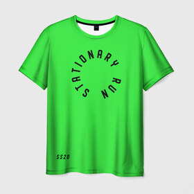 Мужская футболка 3D с принтом Stationary Run в Санкт-Петербурге, 100% полиэфир | прямой крой, круглый вырез горловины, длина до линии бедер | russia running | russiarunning | бег | раша ранинг | спорт