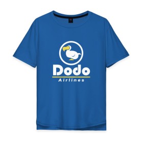 Мужская футболка хлопок Oversize с принтом Dodo Airlines в Санкт-Петербурге, 100% хлопок | свободный крой, круглый ворот, “спинка” длиннее передней части | animal crossing | dodo airlines | new horizons | авиаперевозчик | вымышленная компания | доставка | мем | мемы | почта | самолёты | транспорт