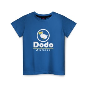 Детская футболка хлопок с принтом Dodo Airlines в Санкт-Петербурге, 100% хлопок | круглый вырез горловины, полуприлегающий силуэт, длина до линии бедер | animal crossing | dodo airlines | new horizons | авиаперевозчик | вымышленная компания | доставка | мем | мемы | почта | самолёты | транспорт