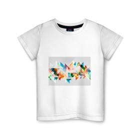Детская футболка хлопок с принтом Абстракция в Санкт-Петербурге, 100% хлопок | круглый вырез горловины, полуприлегающий силуэт, длина до линии бедер | 