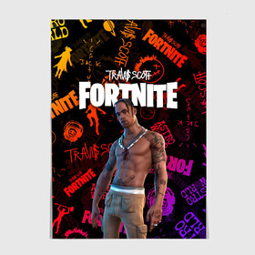 Постер с принтом TRAVIS SCOTT+FORTNITE в Санкт-Петербурге, 100% бумага
 | бумага, плотность 150 мг. Матовая, но за счет высокого коэффициента гладкости имеет небольшой блеск и дает на свету блики, но в отличии от глянцевой бумаги не покрыта лаком | america | astro jack | astroworld | cactus jack | fortnite | fortnite 2 | fortnite х | rap | travis scott | usa | wish you were here | америка | астро джек | зарубежный реп | кактус джек | реп | сша | трэвис скотт | фортнайт | фортнайт 2