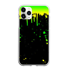 Чехол для iPhone 11 Pro матовый с принтом НЕОНОВЫЕ ПОДТЕКИ в Санкт-Петербурге, Силикон |  | Тематика изображения на принте: вода | желтый | зеленый | капли | кляксы | краска | неон | неоновый | подтеки | пятна