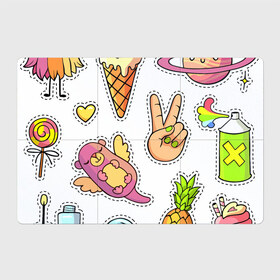 Магнитный плакат 3Х2 с принтом Emoji в Санкт-Петербурге, Полимерный материал с магнитным слоем | 6 деталей размером 9*9 см | emoji | еда | животные | звери | наклейки | позитив | смайлы | стикеры