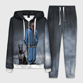 Мужской костюм 3D с принтом Snoop Dogg в Санкт-Петербурге, 100% полиэстер | Манжеты и пояс оформлены тканевой резинкой, двухслойный капюшон со шнурком для регулировки, карманы спереди | 