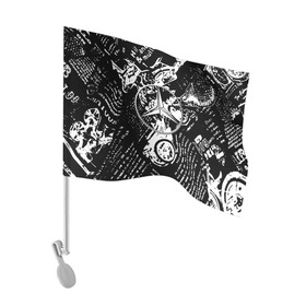 Флаг для автомобиля с принтом Shik в Санкт-Петербурге, 100% полиэстер | Размер: 30*21 см | black | car | germany | mercedes | mercedes benz | prestige | shik | автомобиль | германия | престиж | черный | шик