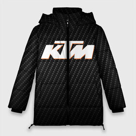 Женская зимняя куртка 3D с принтом KTM КАРБОН (Z) в Санкт-Петербурге, верх — 100% полиэстер; подкладка — 100% полиэстер; утеплитель — 100% полиэстер | длина ниже бедра, силуэт Оверсайз. Есть воротник-стойка, отстегивающийся капюшон и ветрозащитная планка. 

Боковые карманы с листочкой на кнопках и внутренний карман на молнии | enduro | ktm | moto | motocycle | sportmotorcycle | ктм | мото | мотоспорт