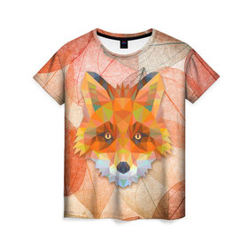 Женская футболка 3D с принтом Fox в Санкт-Петербурге, 100% полиэфир ( синтетическое хлопкоподобное полотно) | прямой крой, круглый вырез горловины, длина до линии бедер | art | fox | арт | графика | лисы | минимализм | рисунок