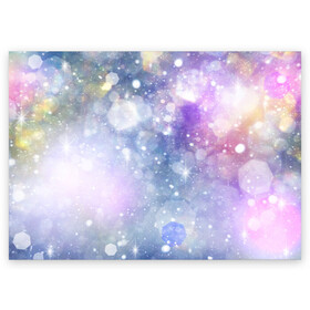Поздравительная открытка с принтом Звездное небо в Санкт-Петербурге, 100% бумага | плотность бумаги 280 г/м2, матовая, на обратной стороне линовка и место для марки
 | галактика | туманность