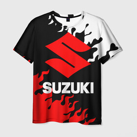 Мужская футболка 3D с принтом SUZUKI (2) в Санкт-Петербурге, 100% полиэфир | прямой крой, круглый вырез горловины, длина до линии бедер | suzuki | авто | автомобиль | сузуки