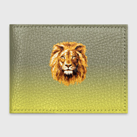 Обложка для студенческого билета с принтом Лев в Санкт-Петербурге, натуральная кожа | Размер: 11*8 см; Печать на всей внешней стороне | животные | лев | царь зверей