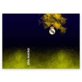 Поздравительная открытка с принтом Real Madrid в Санкт-Петербурге, 100% бумага | плотность бумаги 280 г/м2, матовая, на обратной стороне линовка и место для марки
 | Тематика изображения на принте: atletico | barcelona | borussia | chelsea | cristiano | football | juventus | manchester city | manchester united | messi | real madrid | ronaldo | sport | спорт | футбол