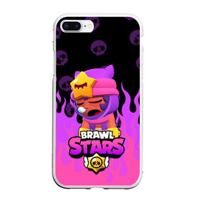 Чехол для iPhone 7Plus/8 Plus матовый с принтом Sandy BRAWL STARS в Санкт-Петербурге, Силикон | Область печати: задняя сторона чехла, без боковых панелей | brawl stars | brawl stars sandy | legendary brawler | leon | leon shark | sandy | shark | stars | акула | бравл стар сэнди | леон акула | сенди | сэнди