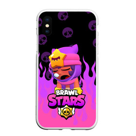 Чехол для iPhone XS Max матовый с принтом Sandy BRAWL STARS в Санкт-Петербурге, Силикон | Область печати: задняя сторона чехла, без боковых панелей | brawl stars | brawl stars sandy | legendary brawler | leon | leon shark | sandy | shark | stars | акула | бравл стар сэнди | леон акула | сенди | сэнди