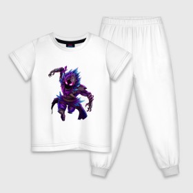 Детская пижама хлопок с принтом FORTNITE RAVEN в Санкт-Петербурге, 100% хлопок |  брюки и футболка прямого кроя, без карманов, на брюках мягкая резинка на поясе и по низу штанин
 | fortnite | fortnite 2 | fortnite x маршмелло | ikonik | marshmello | ninja | ninja streamer | raven | travis scott | ворон | иконик | ниндзя | пили | рейвен | трэвис скотт | фортнайт
