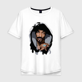 Мужская футболка хлопок Oversize с принтом Snoop Dogg в Санкт-Петербурге, 100% хлопок | свободный крой, круглый ворот, “спинка” длиннее передней части | 2pac | black | dog | dr dre | hip hop | rap | snoop dogg | west coast | гангстер | микрофон | музыка | рифма | рэп | рэпер | снуп дог | собака | хип хоп
