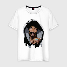 Мужская футболка хлопок с принтом Snoop Dogg в Санкт-Петербурге, 100% хлопок | прямой крой, круглый вырез горловины, длина до линии бедер, слегка спущенное плечо. | 2pac | black | dog | dr dre | hip hop | rap | snoop dogg | west coast | гангстер | микрофон | музыка | рифма | рэп | рэпер | снуп дог | собака | хип хоп