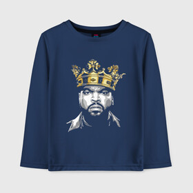 Детский лонгслив хлопок с принтом Ice Cube King в Санкт-Петербурге, 100% хлопок | круглый вырез горловины, полуприлегающий силуэт, длина до линии бедер | Тематика изображения на принте: 2pac | black | compton | dog | dr dre | hip hop | ice cube | king | nwa | rap | snoop dogg | west coast | westside | айс кьюб | гангстер | голос улиц | король | микрофон | музыка | рифма | рэп | рэпер | хип хоп