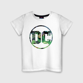 Детская футболка хлопок с принтом Green Lantern в Санкт-Петербурге, 100% хлопок | круглый вырез горловины, полуприлегающий силуэт, длина до линии бедер | dc | green lantern | shtatjl | зеленый фонарь | лига справедливости | логотип