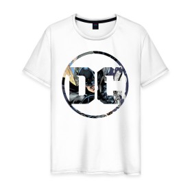 Мужская футболка хлопок с принтом Batman в Санкт-Петербурге, 100% хлопок | прямой крой, круглый вырез горловины, длина до линии бедер, слегка спущенное плечо. | Тематика изображения на принте: batman | dc | shtatjl | бэтмен | логотип
