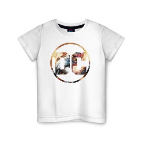 Детская футболка хлопок с принтом Cyborg в Санкт-Петербурге, 100% хлопок | круглый вырез горловины, полуприлегающий силуэт, длина до линии бедер | Тематика изображения на принте: cyborg | dc | shtatjl | киборг | логотип