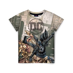 Детская футболка 3D с принтом Batman в Санкт-Петербурге, 100% гипоаллергенный полиэфир | прямой крой, круглый вырез горловины, длина до линии бедер, чуть спущенное плечо, ткань немного тянется | batman | dc | shtatjl | бэтмен | логотип