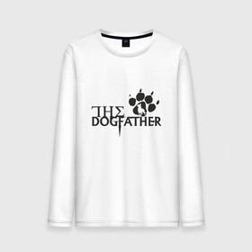 Мужской лонгслив хлопок с принтом The Dogfather в Санкт-Петербурге, 100% хлопок |  | Тематика изображения на принте: amimals | dog | doggy | woof | арт | боксер | бульдог | бультерьер | волк | гав | доберман | дог | долматинец | друг | животные | йорк | картинка | мопс | овчарка | пёс | песик | питомец | пудель | рисунок | сенбернар