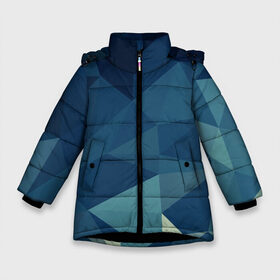 Зимняя куртка для девочек 3D с принтом DARK BLUE в Санкт-Петербурге, ткань верха — 100% полиэстер; подклад — 100% полиэстер, утеплитель — 100% полиэстер. | длина ниже бедра, удлиненная спинка, воротник стойка и отстегивающийся капюшон. Есть боковые карманы с листочкой на кнопках, утяжки по низу изделия и внутренний карман на молнии. 

Предусмотрены светоотражающий принт на спинке, радужный светоотражающий элемент на пуллере молнии и на резинке для утяжки. | Тематика изображения на принте: geometry | kaleidoscope | pattern | pilygon | polyscape | space | textures | tie dye | абстракт | броня | вселенная | геометрия | города | каледоскоп | космос | паттерн | полигон | полискейп | природа | тай дай | текстура | текстуры