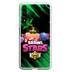 Чехол для Honor 20 с принтом СПРАУТ BRAWL STARS в Санкт-Петербурге, Силикон | Область печати: задняя сторона чехла, без боковых панелей | Тематика изображения на принте: brawl | brawl stars | brawl stars sprout | clash | sprout | tropical sprout | бравл старс | игра | мобильные игры | спраут | тропический спрут