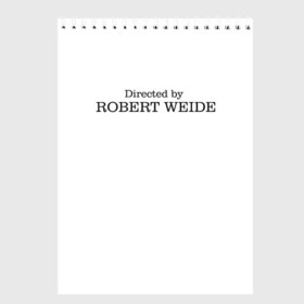 Скетчбук с принтом Directed by Robert Weide в Санкт-Петербурге, 100% бумага
 | 48 листов, плотность листов — 100 г/м2, плотность картонной обложки — 250 г/м2. Листы скреплены сверху удобной пружинной спиралью | casual | directed by robert weide | meme | мемы | модные | надписи | режиссер роберт вайде | фразы